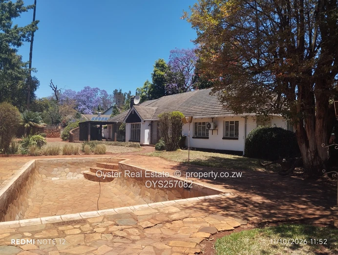 Mount Pleasant, Harare North — 3-Bed on 4047m² w/ Pool & Borehole